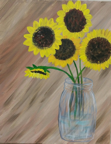 Sunflowers in a Jar