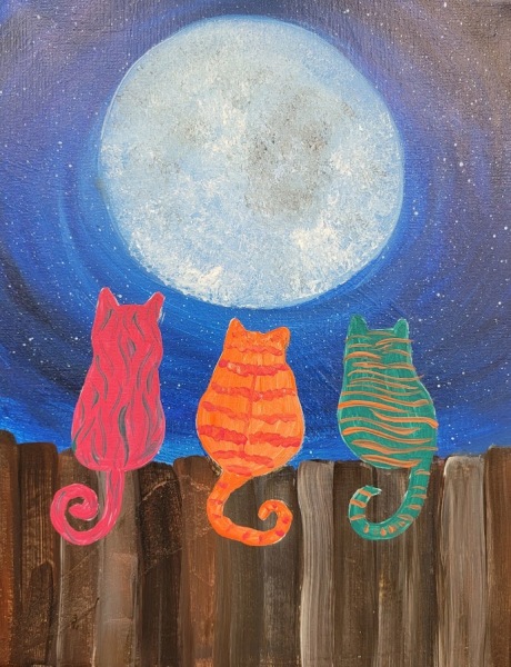 Cats Meowing at the Moon
