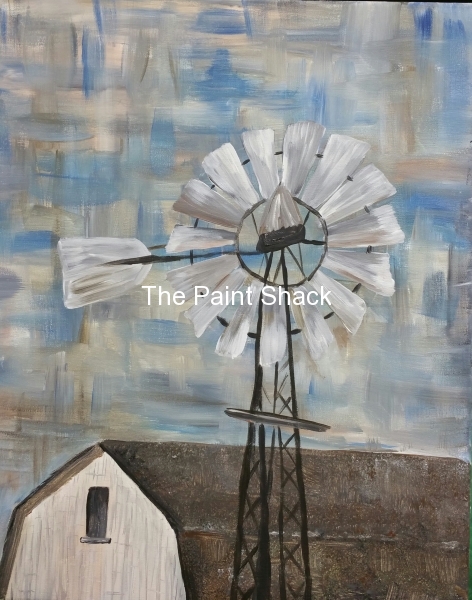 Rustic Windmill and Barn