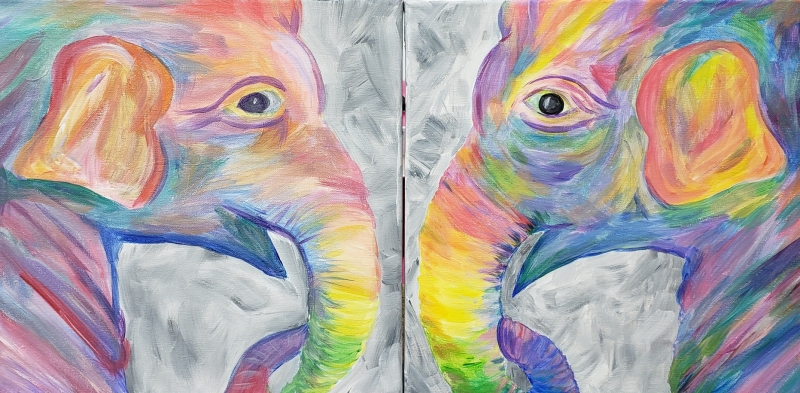 Colorful Elephant - couples