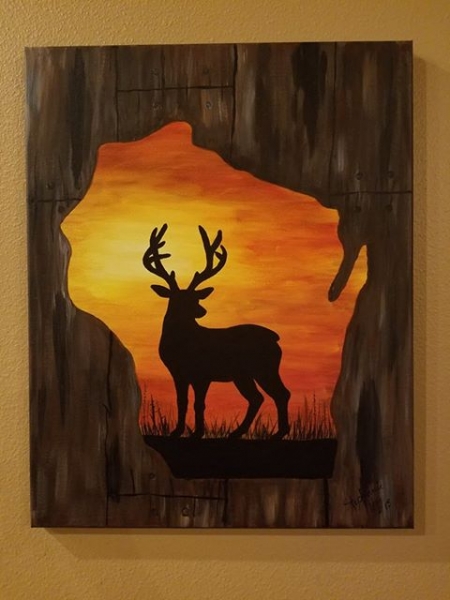 Wisconsin Deer at Sunset