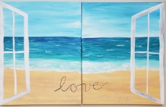 Beachfront View - Couple Paint
