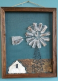 Screen -Barn and Windmill