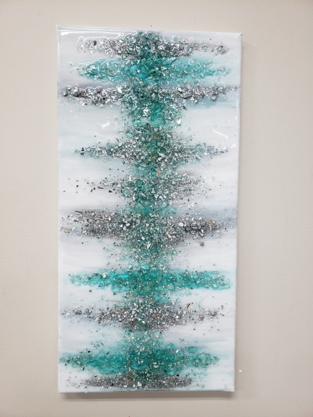 Xcelent Guest Creation - Abstract silver and teal