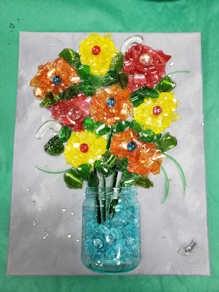 Xcelent Guest Creation - glass flowers