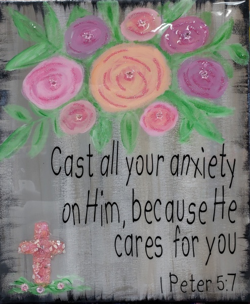 Painted Flowers - Cast all your anxiety
