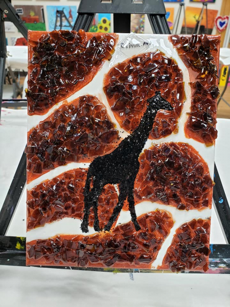 Xcelent Guest Creation - Giraffe with black glitter